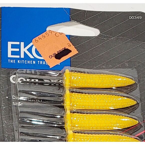 Vintage Ekco Corn On The Cob Holders Prongs Skewers Forks 6 Pieces Sealed NEW - Picture 2 of 9
